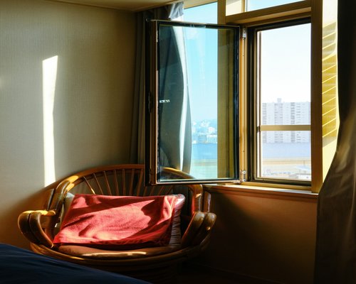 Empty reading chair placed peacefully near an open window