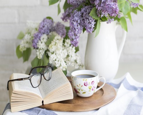 A relaxing home environment set up for reading after finishing work